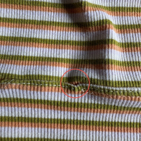 Urban Outfitters Becca Ribbed Striped‎ Tube Top Women's Size Small - Picture 8 of 9